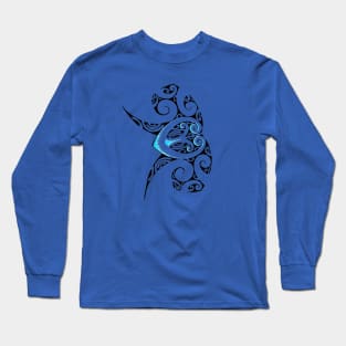 Polynesian tattoo turtle by havai'iart Long Sleeve T-Shirt